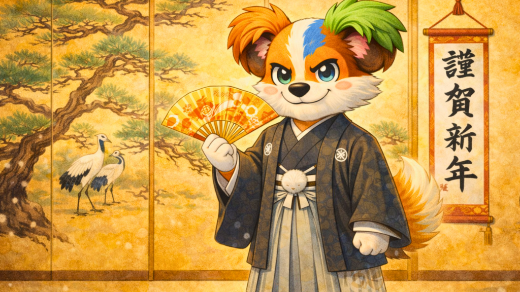 四国フロアボール連盟　新年の挨拶　マスコット